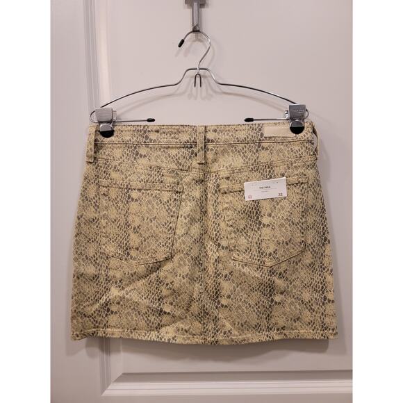 AG Vera Snake Print Denim Mini Skirt - Picture 3 of 8